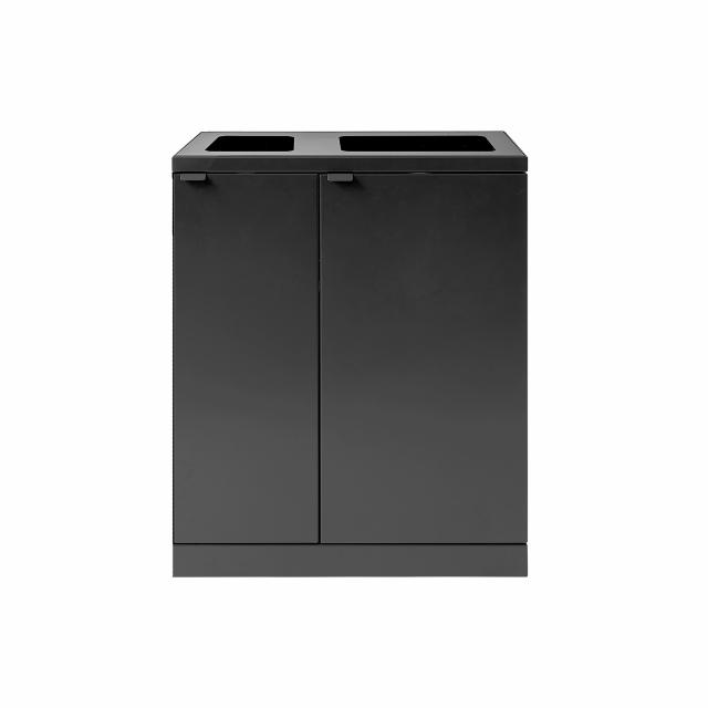 Bica Model 618 Affaldssortering 1x65 + 1x95 Liter Åbne indkast Antracit
