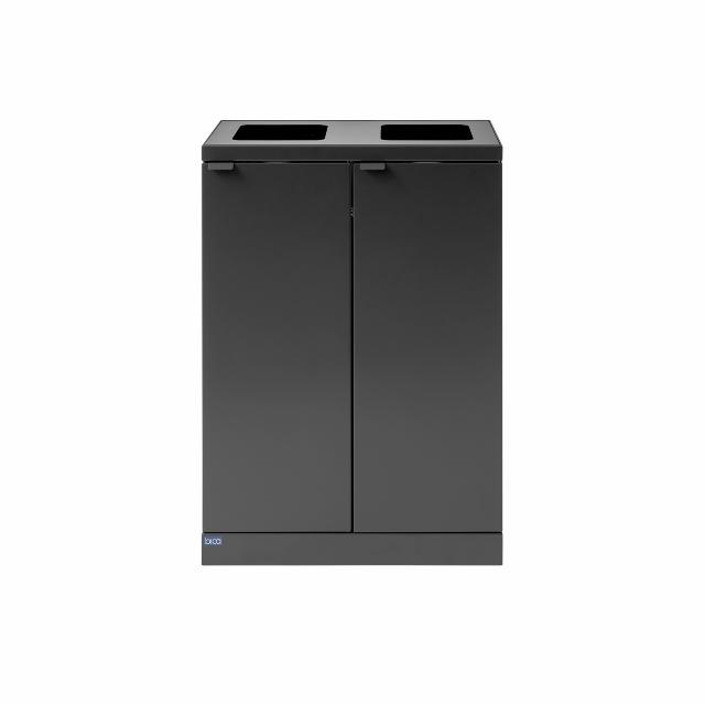 Bica Model 867 Affaldssortering 2x65 liter Åbne indkast Antracit