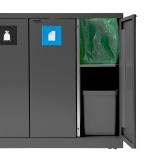 Bica Model 868 Affaldssortering 3x65 liter Åbne indkast Antracit