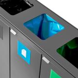 Bica Model 868 Affaldssortering 3x65 liter Åbne indkast Antracit