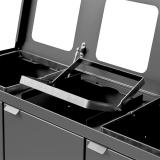 Bica Model 868 Affaldssortering 3x65 liter Åbne indkast Antracit