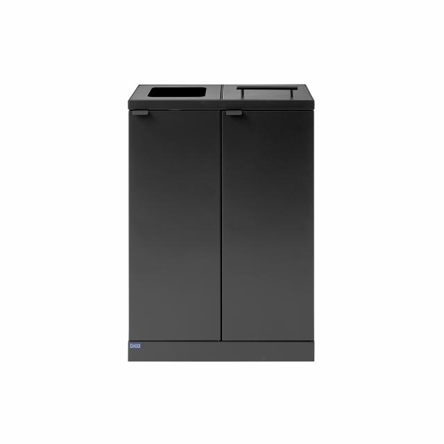 Bica Model 874 Affaldssortering 2x65 liter Løftelåg/åbent indkast Antracit