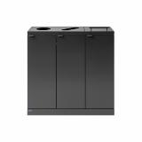 Bica Model 875 Affaldssortering 3x65 liter Løftelåg/formede indkast Antracit