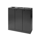 Bica Model 875 Affaldssortering 3x65 liter Løftelåg/formede indkast Antracit