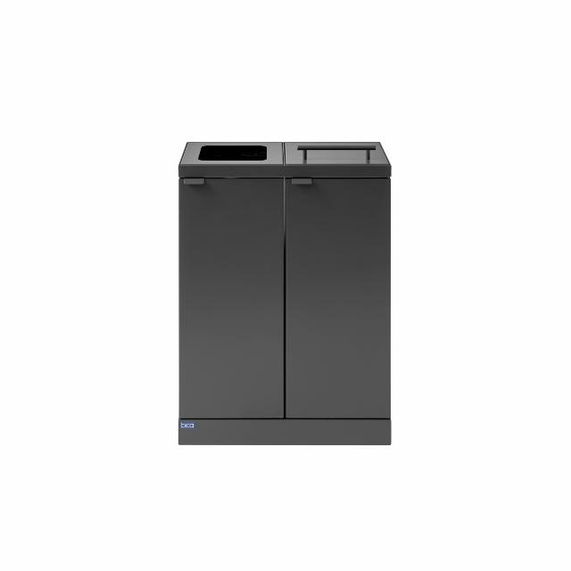 Bica Model 886 Affaldssortering 2x45 liter Løftelåg/åbent indkast Antracit