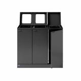 Bica Model 887 Affaldssortering 3x45 liter Løftelåg/åbne indkast Antracit