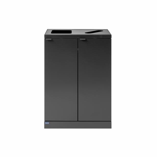 Bica Model 888 Affaldssortering 2x65 liter Åbent/papir indkast Antracit