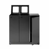 Bica Model 973 Affaldssortering 3x65 liter Fodpedal/åbne indkast Antracit 