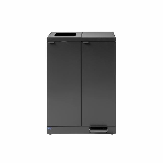 Bica Model 974 Affaldssortering 2x65 liter Fodpedal/åbent indkast Antracit 