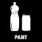 Piktogram Pant 15x15 cm Konturskåret Hvid