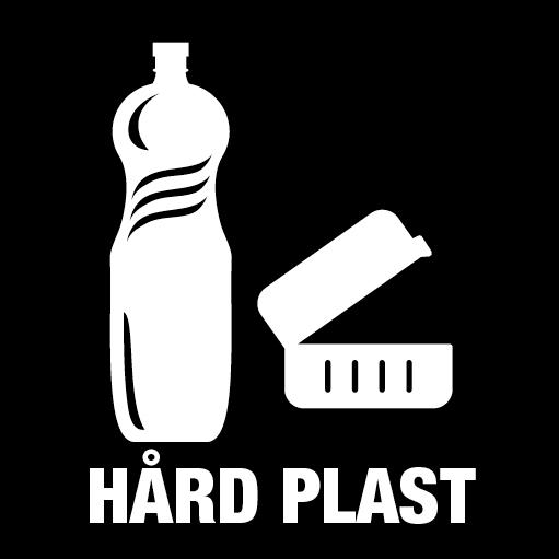 Piktogram Hård plast 15x15 cm Konturskåret Hvid