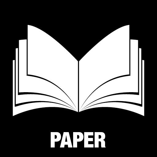 Piktogram Paper 15x15 cm Konturskåret Hvid 