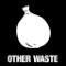 Piktogram Other waste 15x15 cm Konturskåret Hvid