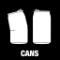 Piktogram Cans 15x15 cm Konturskåret Hvid 