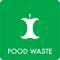 Piktogram Food waste 12x12 cm Selvklæbende Grøn