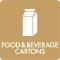Piktogram Food & beverage cartons 12x12 cm Selvklæbende Brun