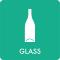 Piktogram Glass 12x12 cm Selvklæbende Grøn