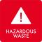 Piktogram Hazardous waste 12x12 cm Selvklæbende Rød