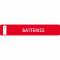 Piktogram Batteries 16x3 cm Selvklæbende Rød