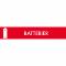 Piktogram Batterier 16x3 cm Magnetisk Rød
